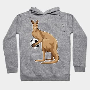 Kangaroo at Soccer Sports Hoodie